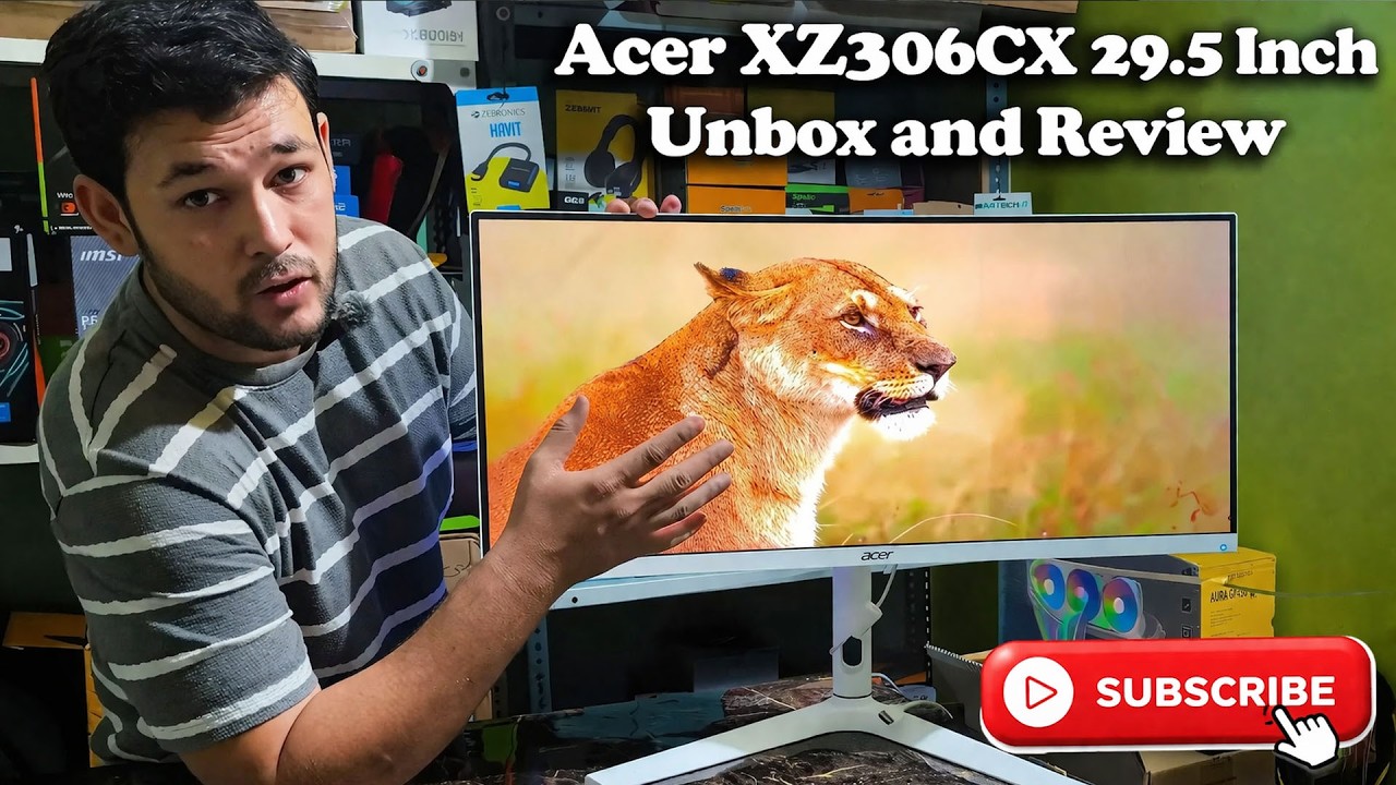 Acer XZ306CX 29.5 Inch Unbox And Review | Curve Gaming Monitor
