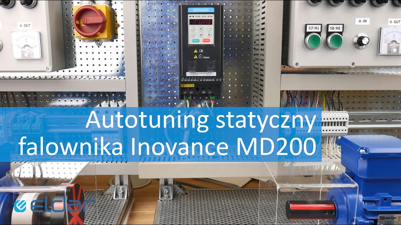Autotuning statyczny falownika Inovance MD200