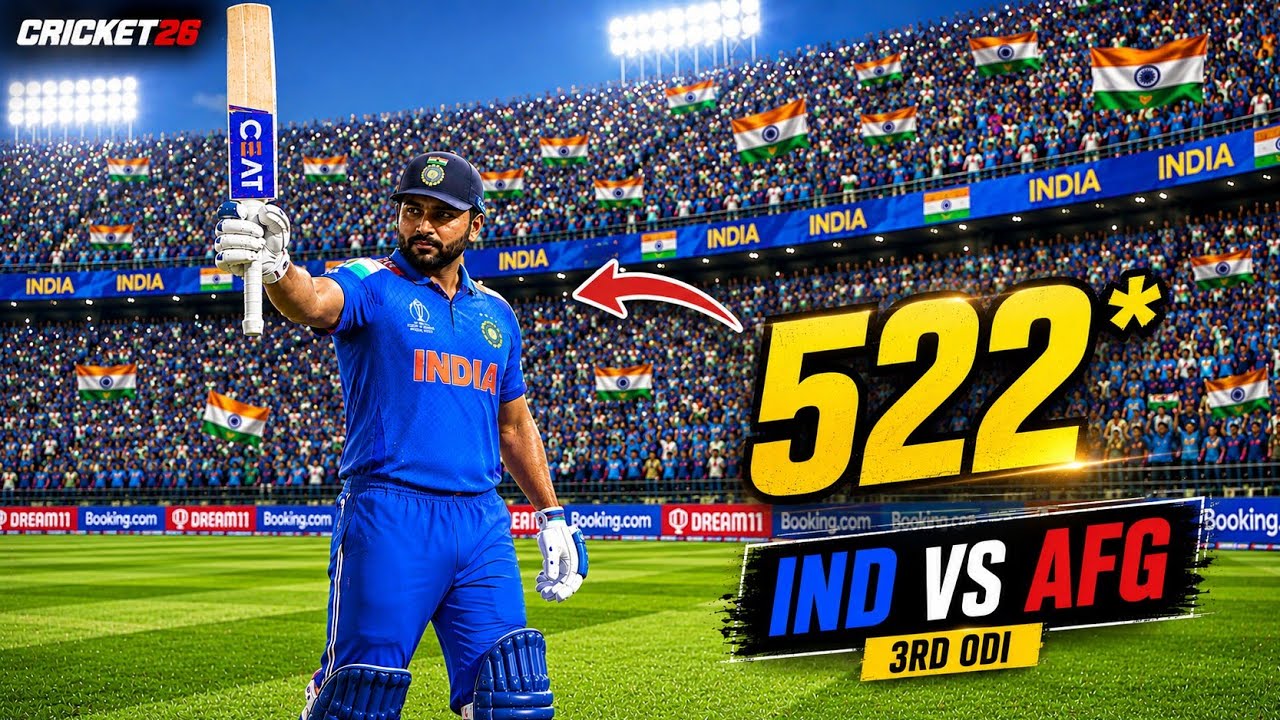 🔥 India vs Afganishtan 3rd ODI - Highest ODI Score *Record* | Cricket 26