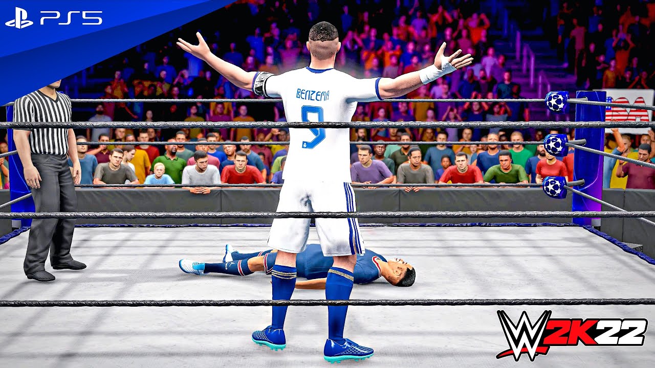 WWE 2K22 - Benzema vs. Mbappe - Champions League Fight | PS5&trade; [4K60]