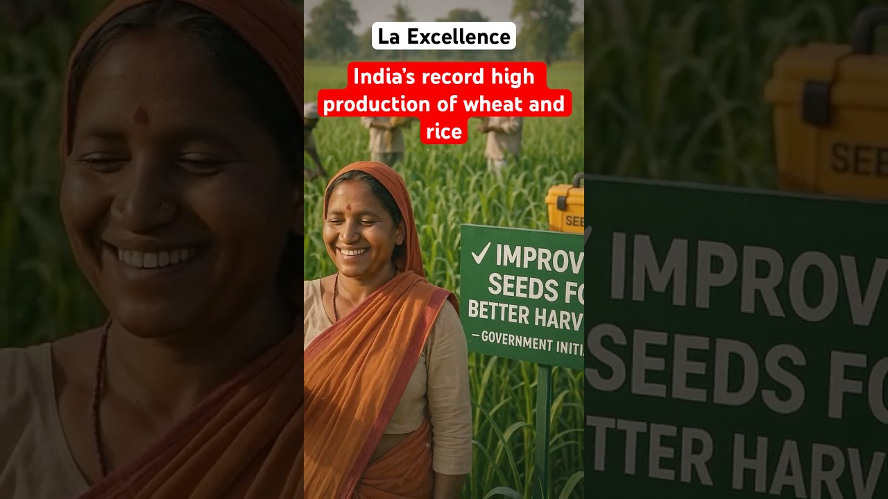 India&rsquo;s Record high production of wheat and rice in 2025!