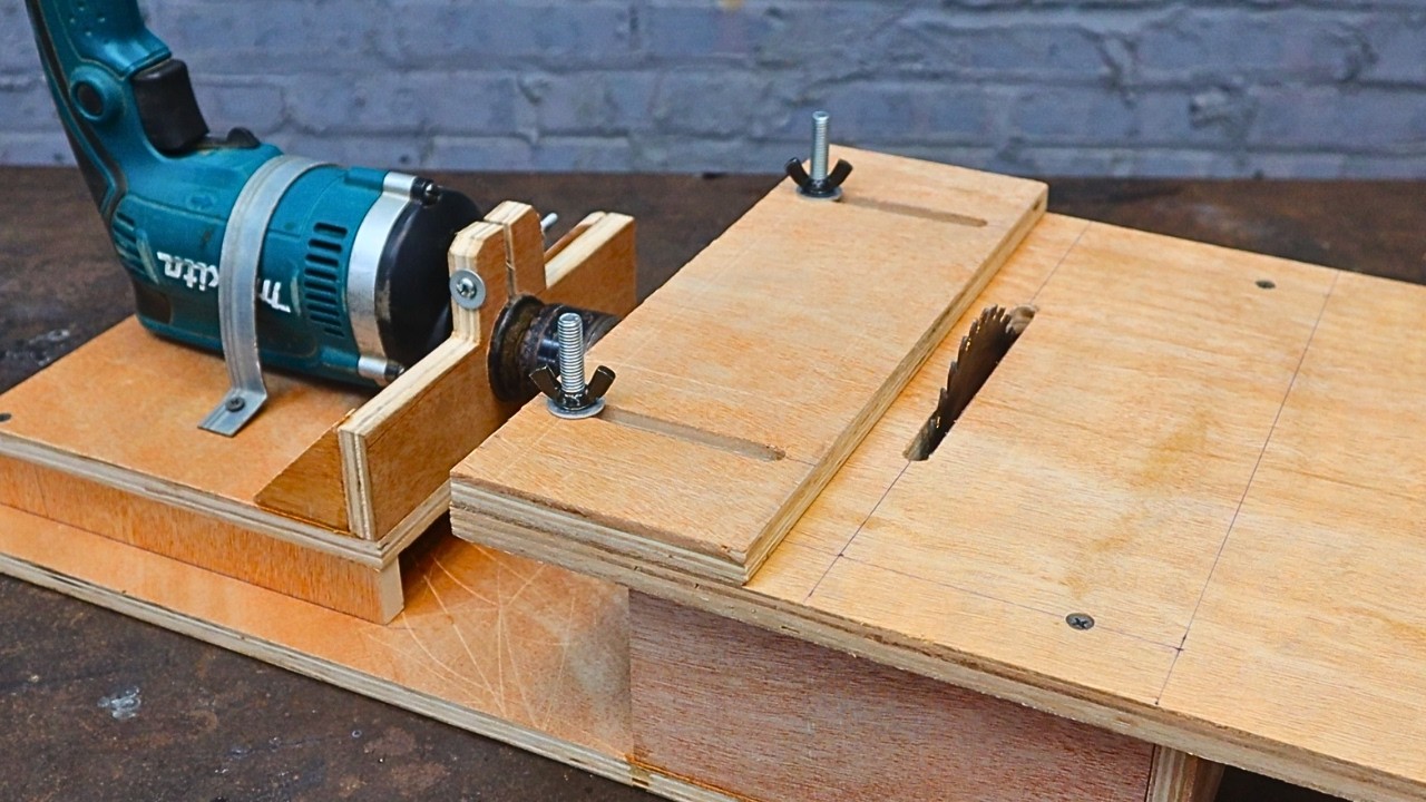 Great idea for a homemade circular saw powered by a handheld drill / useful for your handheld drill