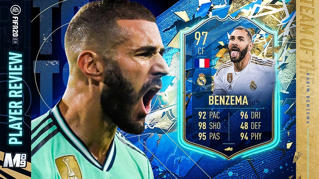 TOTS BENZEMA PLAYER REVIEW | 97 TOTS BENZEMA REVIEW | FIFA 20 Ultimate Team