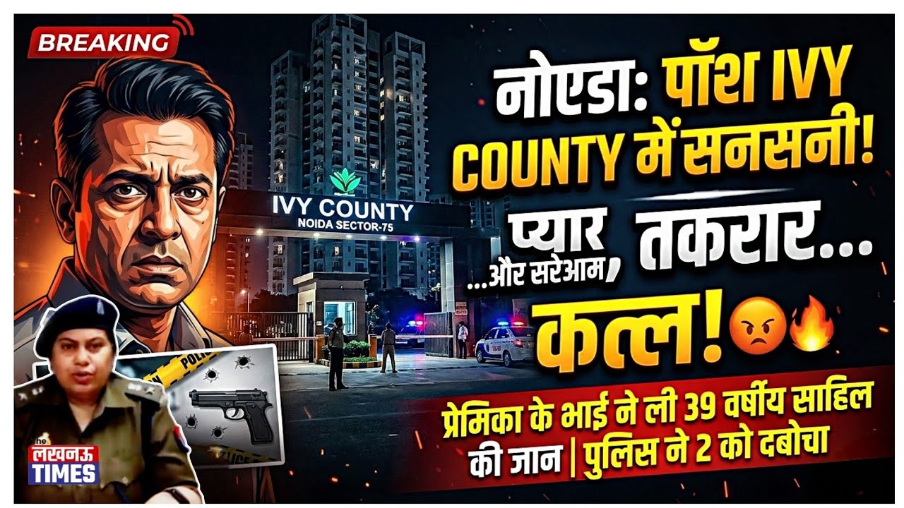 नोएडा के पॉश IVY County में 'खूनी इश्क'! प्रेमिका के भाई ने साहिल को सरेआम गोलियों से भूना! 😡🔥