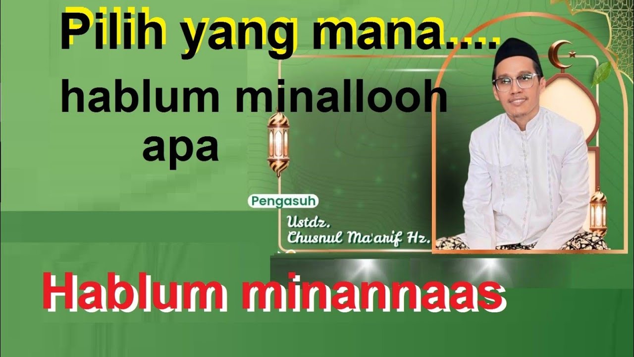Istiqomah menjaga amalan pasca Romadhon, bersama Ustadz Chusnul Ma'arif, Hz.