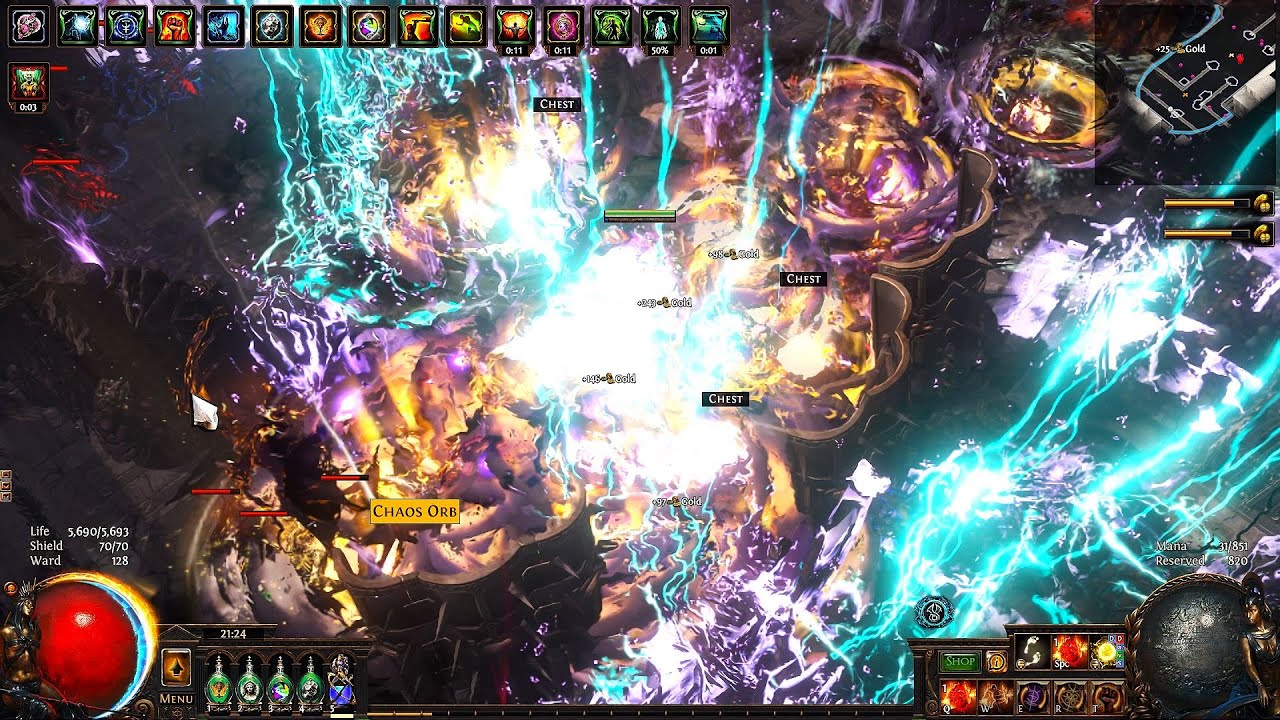 [ POE 3.27 ] Death's Oath Occultist Uber Boss,Simulacrum & Mapping Showcase