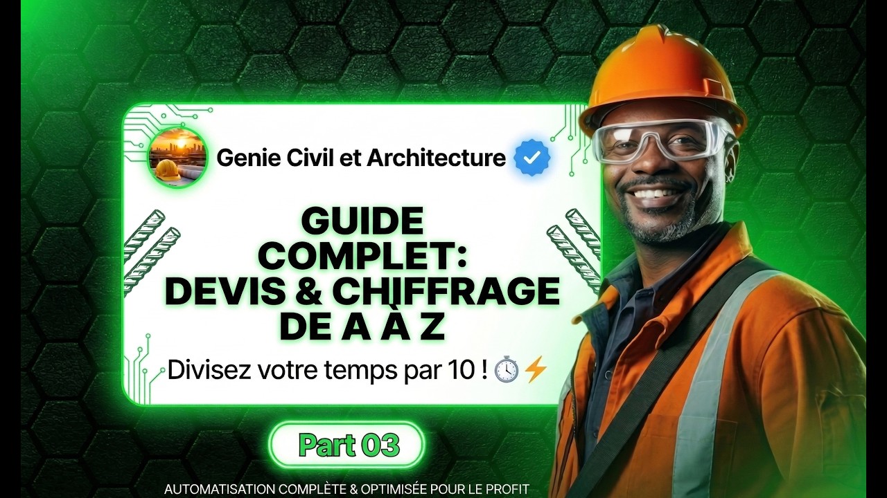 Comment faire un devis quantitatif et estimatif automatiquement avec Excel | Partie 03