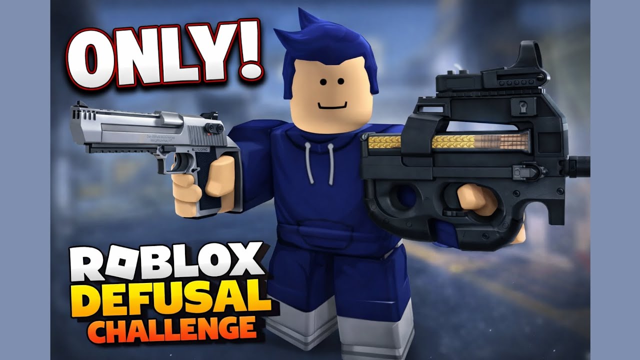 Roblox Defusal but I can only use P90 and DEAGLE!!! (it was hard but I made it :D)