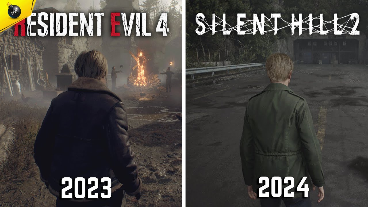 Silent Hill 2 Remake vs Resident Evil 4 Remake - Details & Physics Comparison