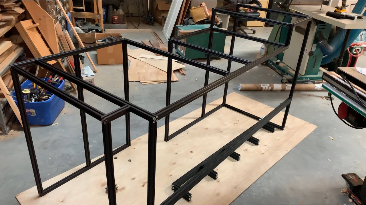 Sprinter Van Project: 1.8 - Building my 80_20 extruded aluminum BIKE van 