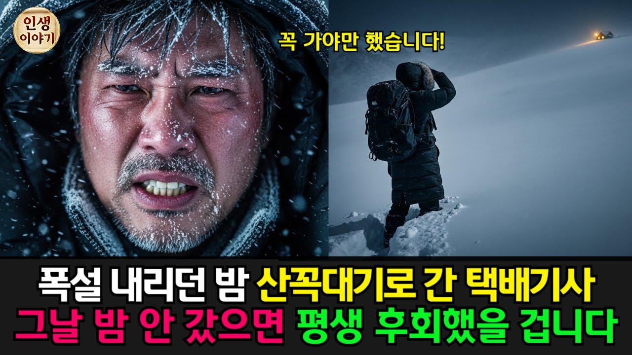 폭설 내리던 밤 택배기사가 산꼭대기까지 올라간 이유는?