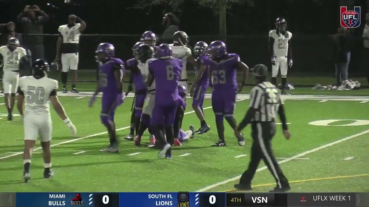 Universal Football League Xtreme Week 1: Miami Bulls vs South Florida Lions highlights
