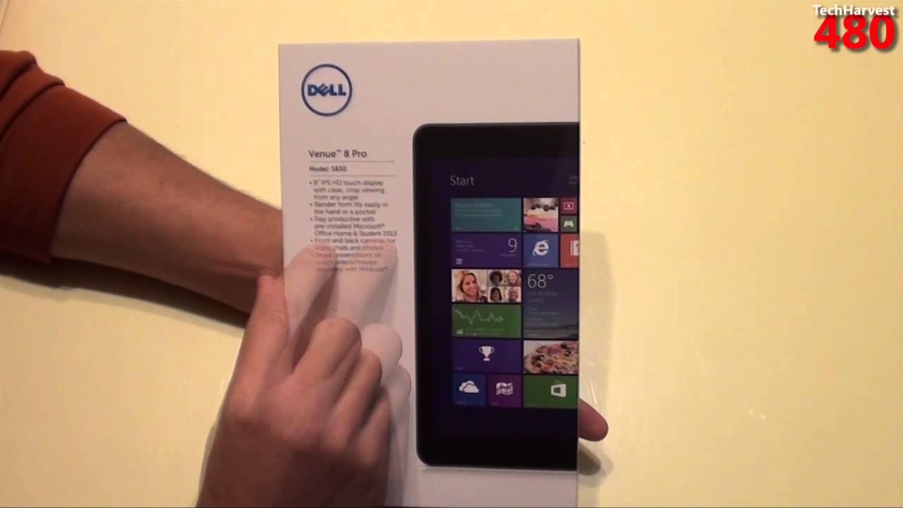 Dell Venue 8 Pro Windows 8.1 Tablet PC Unboxing: 5830
