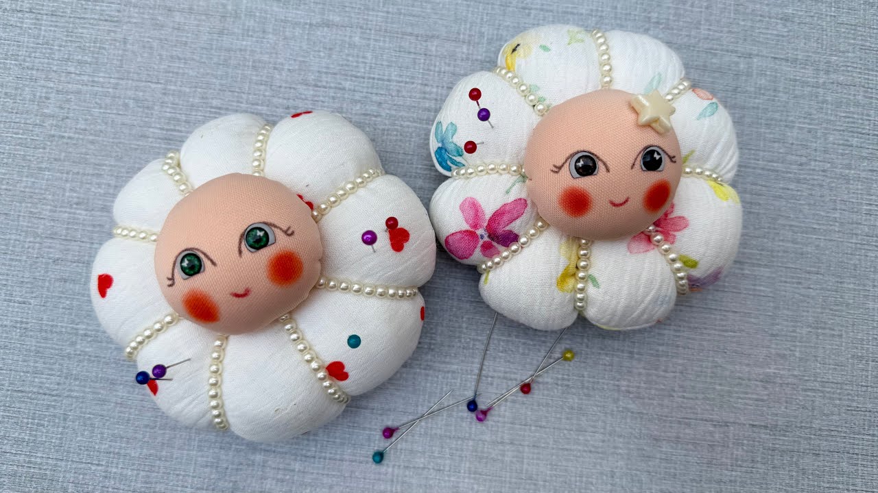 “How to sew a simple and beautiful pincushion?🪴💕