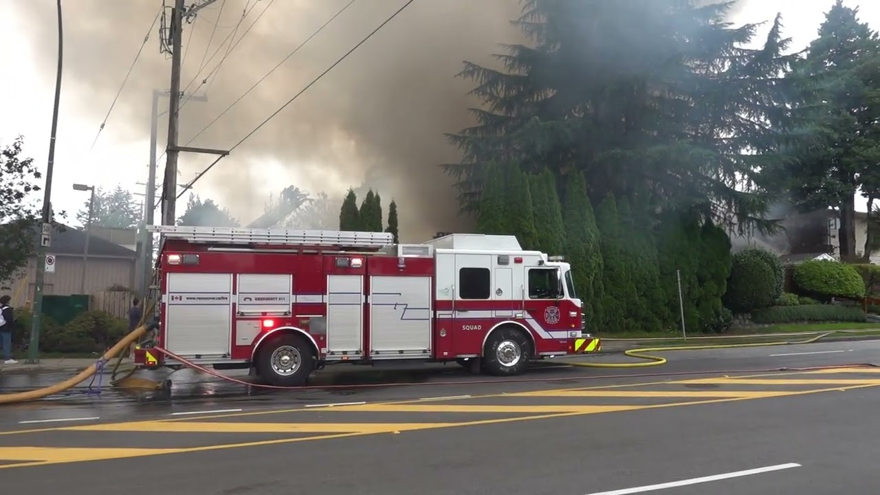 Vancouver Fire Responding and On Scene of 3rd Alarm House Fires