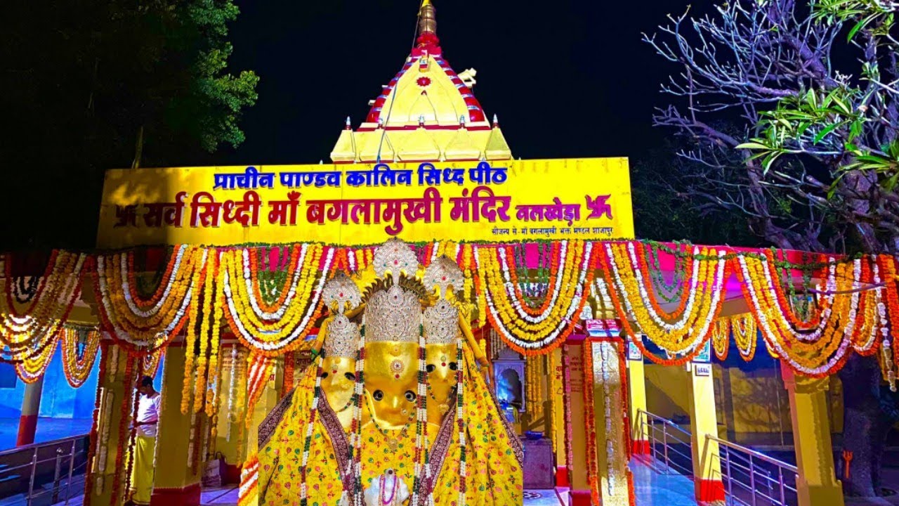मां बगलामुखी मंदिर नलखेड़ा maa baglamukhi hawan pujan pandit ji maa baglamukhi devi temple nalkheda