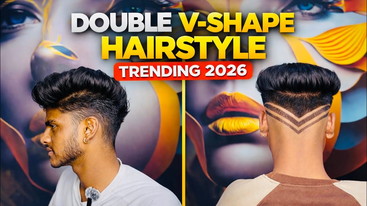 Double V-Share Hairstyle 💇🏻| Trending Hairstyle 2026 | Easy & Stylish Look ✂️ | #trending #vshape 