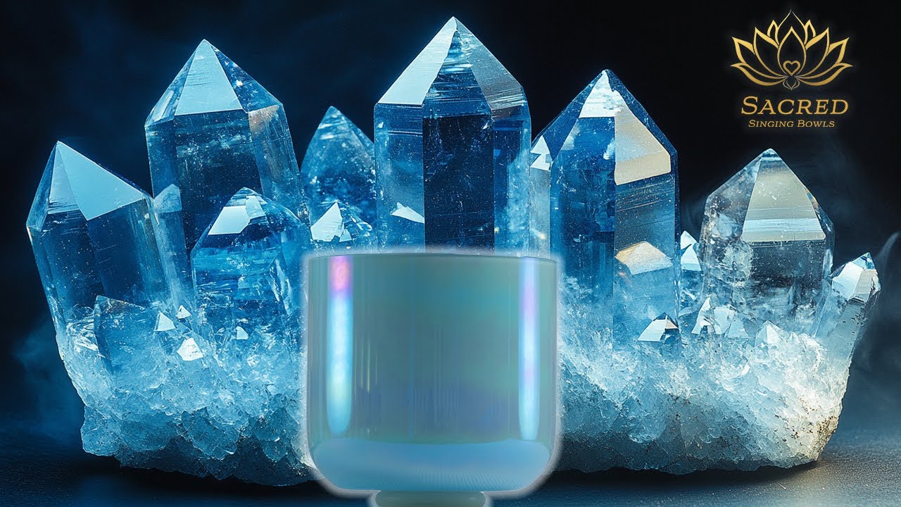 241 Hz Crown Chakra Activation with Serene Aquamarine Crystal Singing Bowl