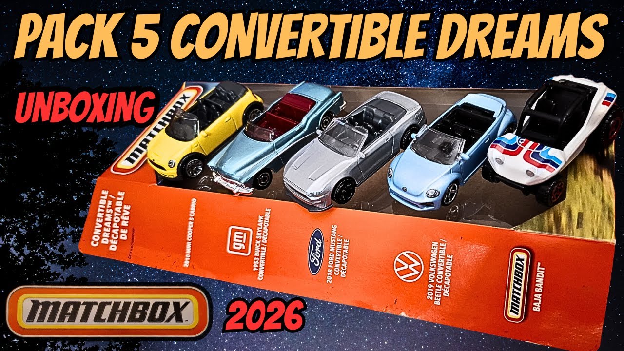 UNBOXING 🤔 Matchbox 2026 Convertible Dreams Pack 5 (Unboxing Detalhado)