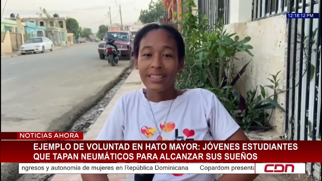 Ejemplo de voluntad: Jóvenes estudiantes que tapan neumáticos para alcanzar sus sueño