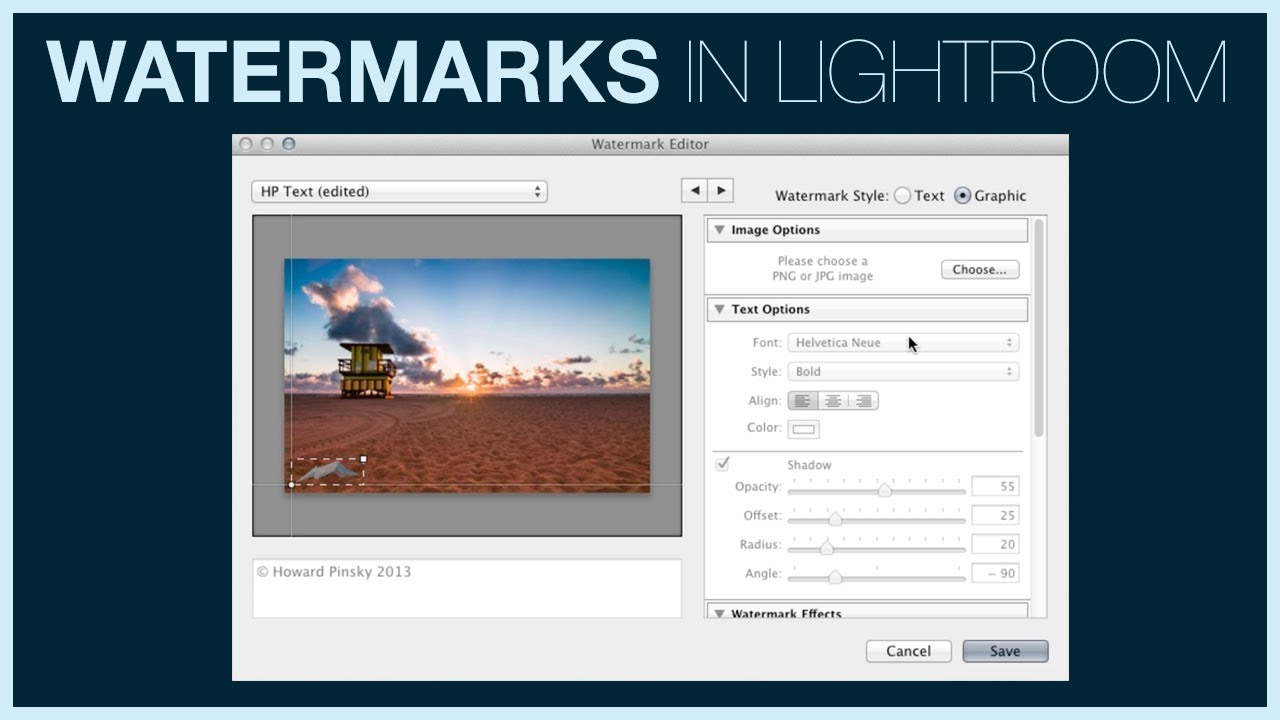 Add Watermarks in Lightroom 5 |