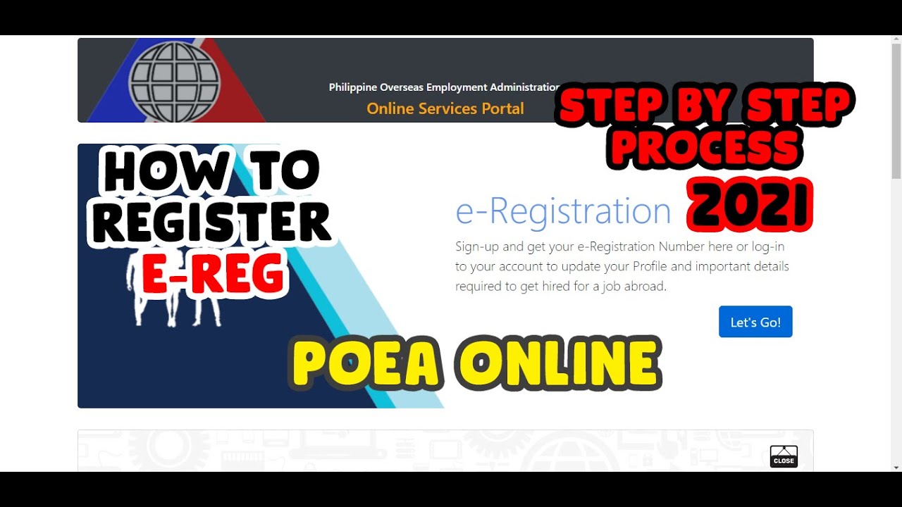 POEA E-REGISTRAION GUIDE | STEP BY STEP PROCESS 2021