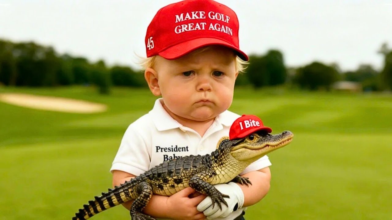 Baby Trump Takes Baby Biden Golfing… It Goes Horribly Wrong ⛳️🐊😂