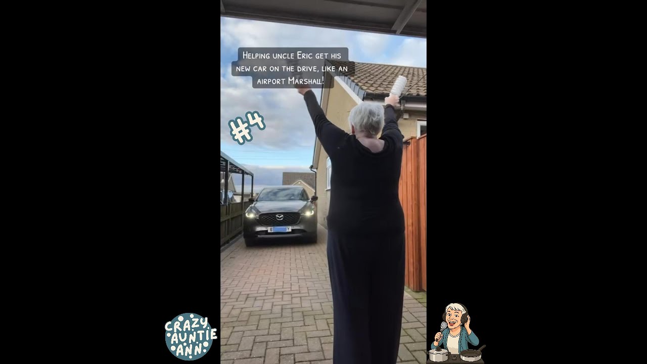 Crazy Auntie Ann becomes a runway marshaller