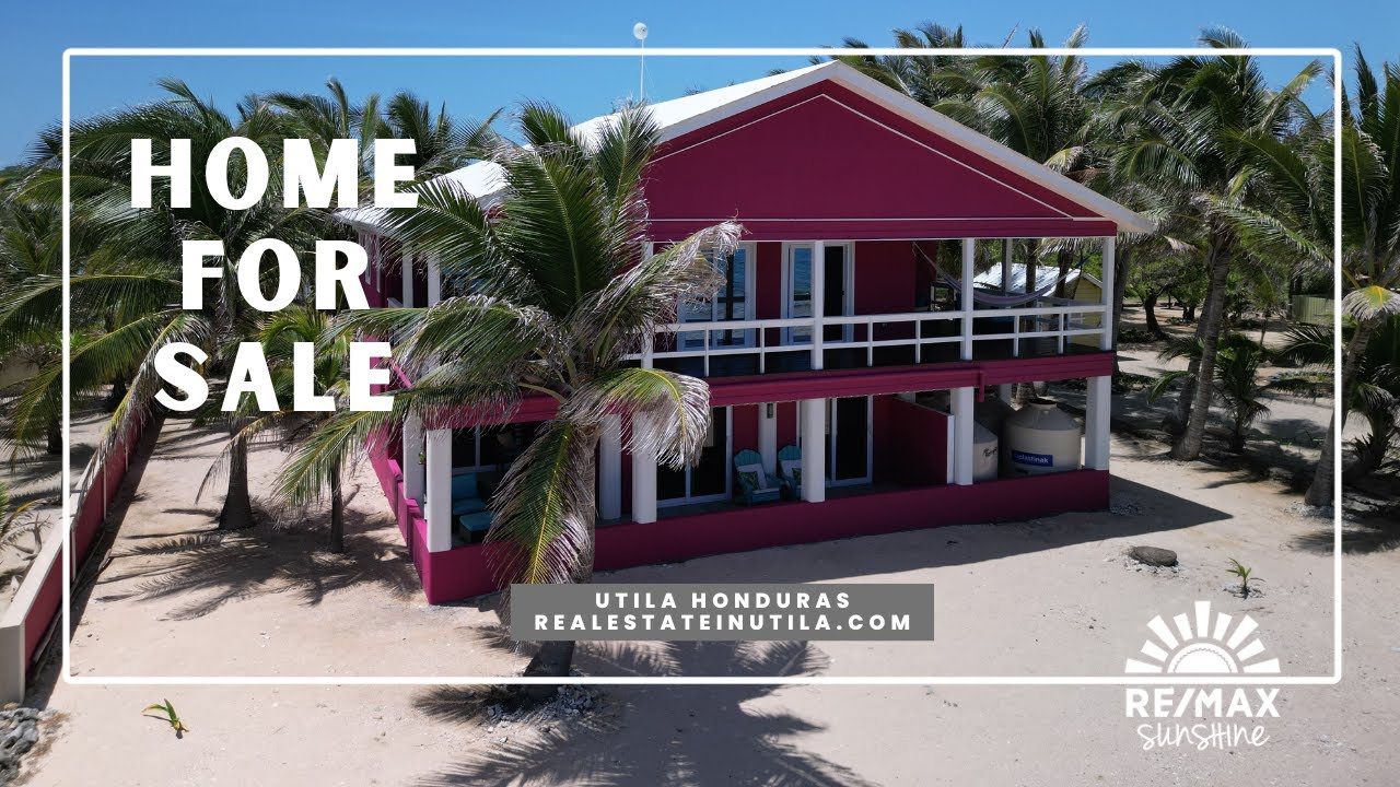 Turnkey Beachfront Paradise in Utila, Honduras: Stunning Reef-front & Ready to Rent! 3 beds/3 baths