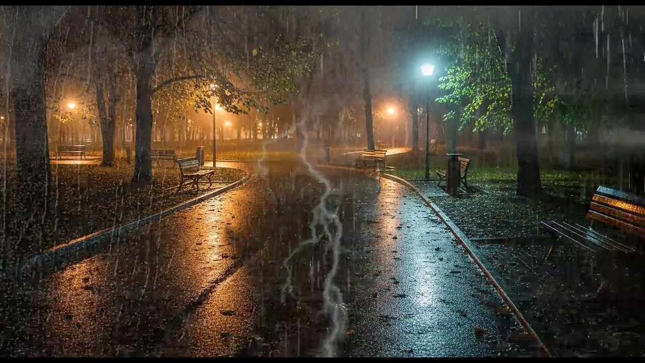 💤 Heavy Rainstorm & Thunder Sounds for Sleeping Rain White Noise
