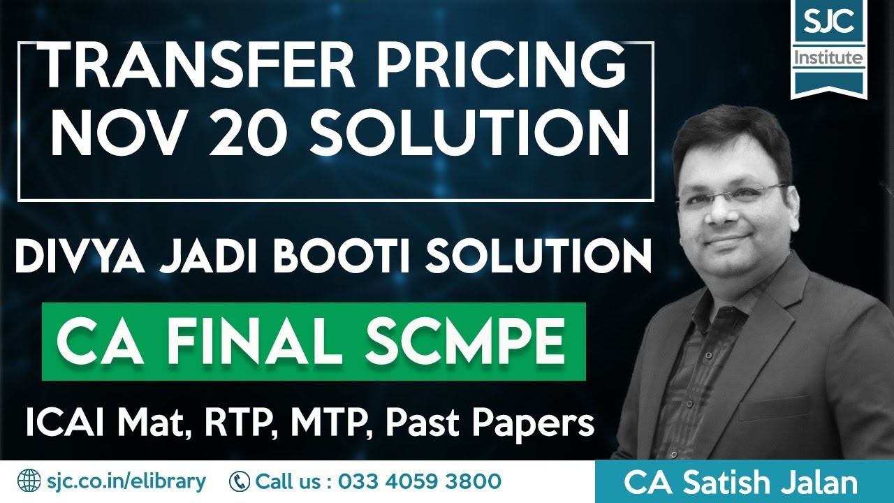 Transfer Pricing Nov 20 Solution | CA Final | SCMPE - Important Question