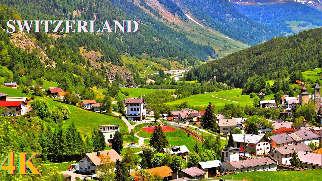 Switzerland 4K Relaxation. Paradise of the earth