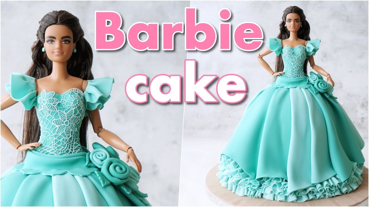Princess in Blue/Green Dress Cake |  Doll Cake 풍성한 블루드레스를 입은 공주 케이크