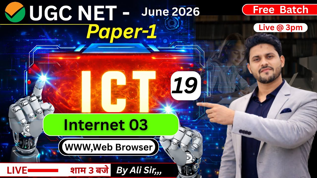 UGC NET Paper 1 ICT 19 | Internet Services | UGC NET Paper 1 June 2026 | By Ali sir #ugcnet