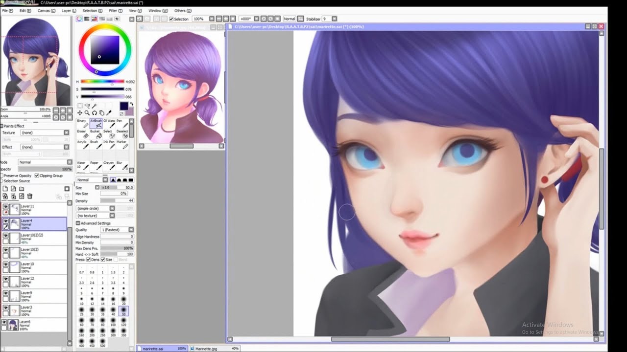 Marinette Redraw~! [PaintToolSai #9]