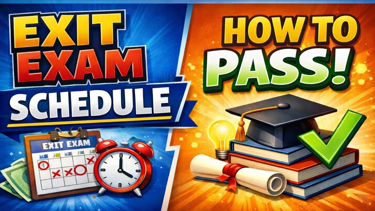 EXIT EXAM FULL SCHEDULE #Exit_exam