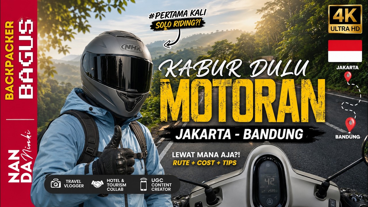 Kabur dari Jakarta 🚀 Solo Riding Jakarta–Bandung Naik Motor | Rute & Kondisi Jalan