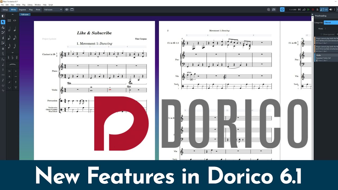 Новые функции в Dorico 6.1