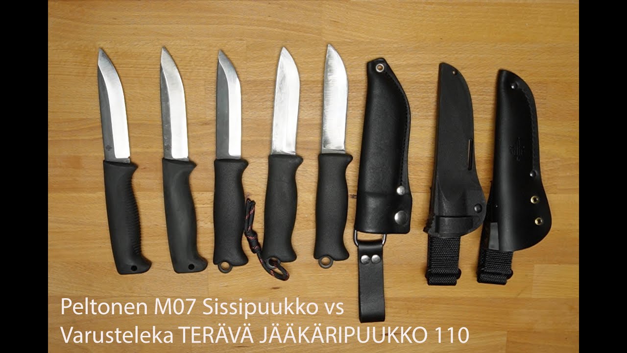 Peltonen M07 Sissipuukko vs Varusteleka SHARP GLACIER KNIFE 110 Camp Knives из Финляндии