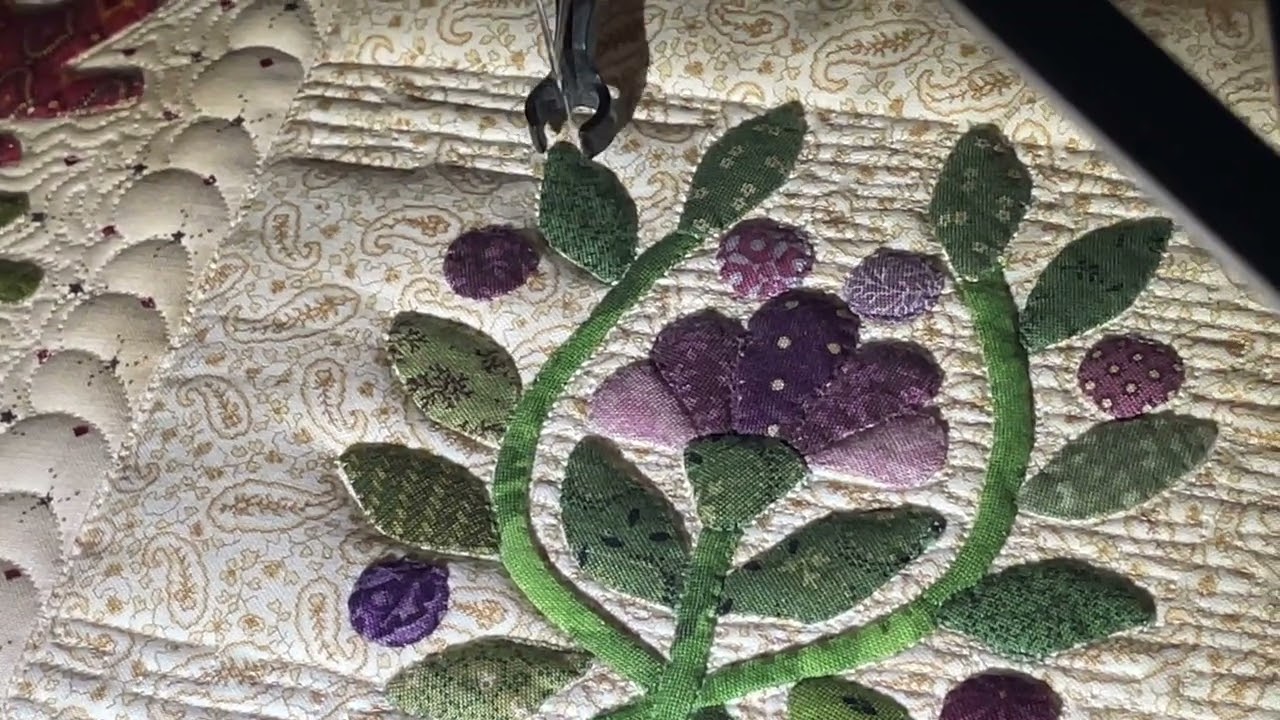 Free motion, micro quilting with Gammill classic plus long arm quilting machine. ￼