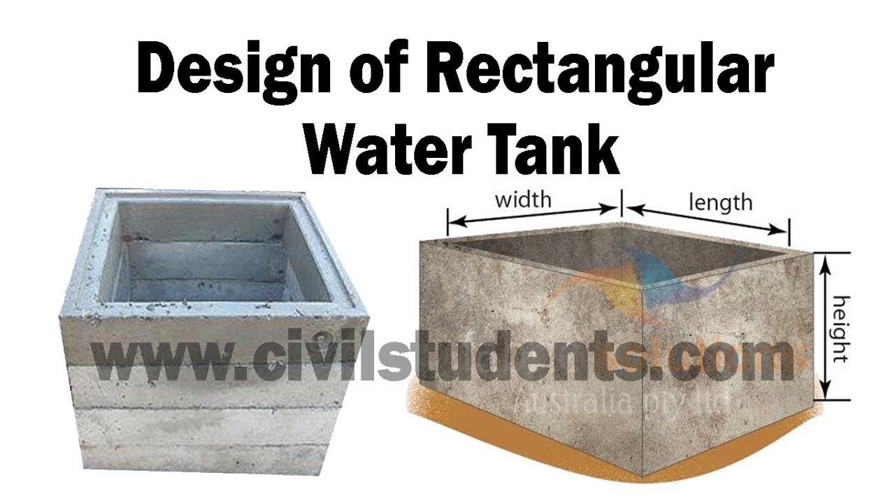 Design of Rectangular Water Tank