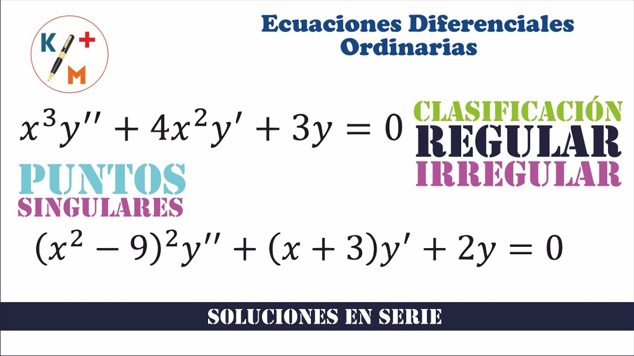 EDO -62. Series. Clasificación puntos singulares: Regular e irregular. No 1 y 3.Sc. 6.2. Dennis Zill