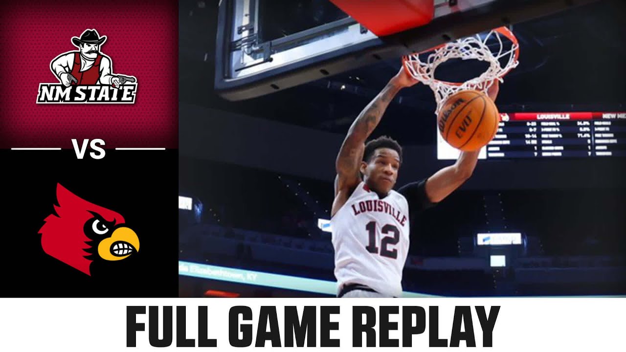 New Mexico St. vs. Louisville Full Game Replay | 2023-24 ACC Men's Basketball