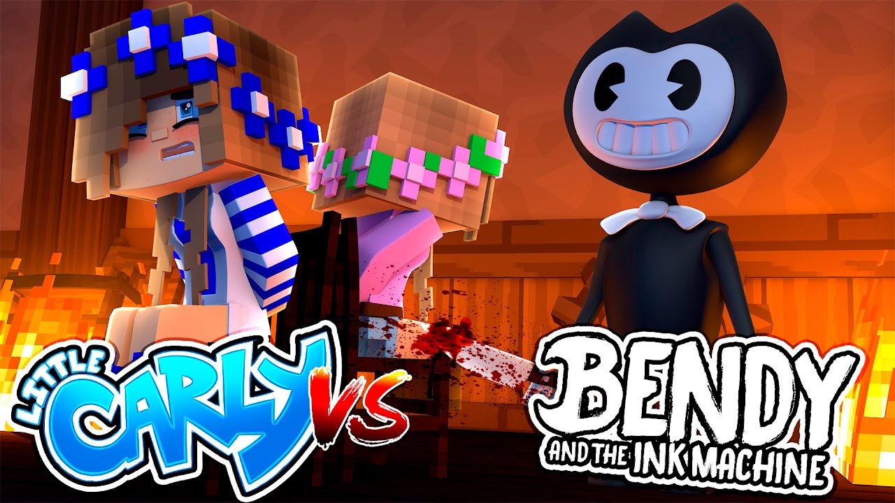 BENDY THE INK MACHINE TAKES OVER THE CASTLE w/Little Carly and Little Kelly.
