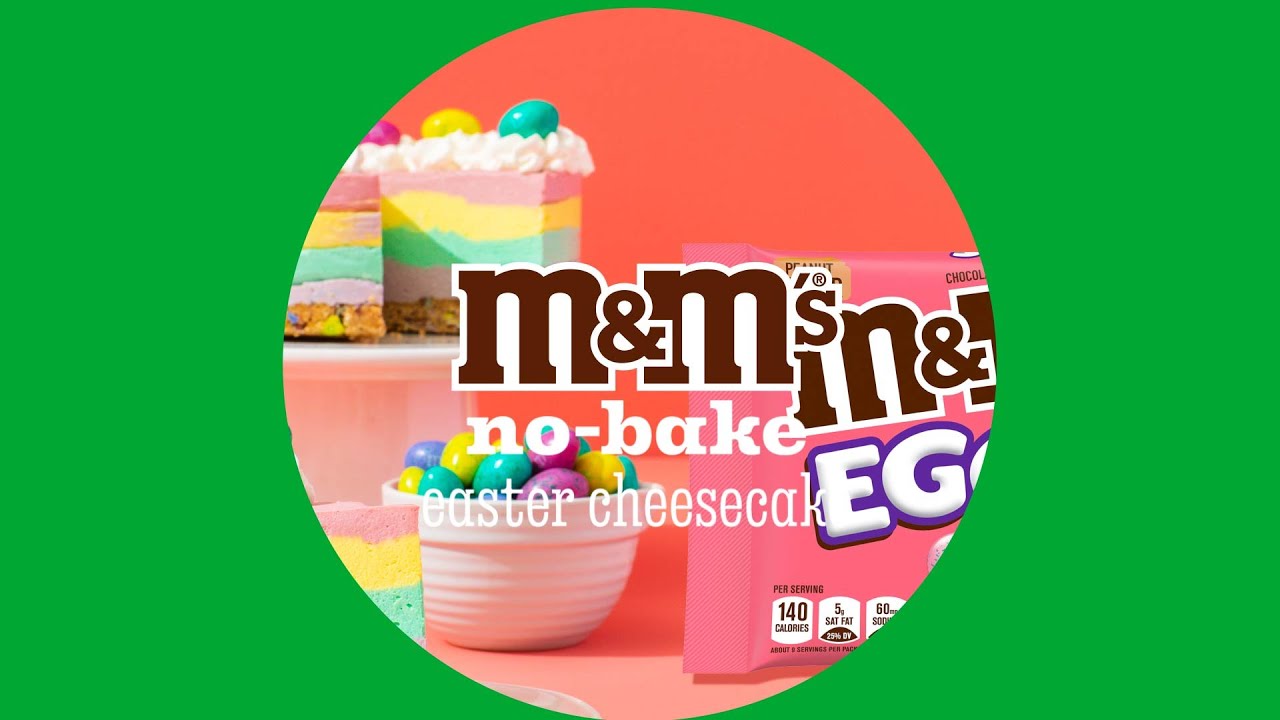 M&M’S No Bake Easter Cheesecake
