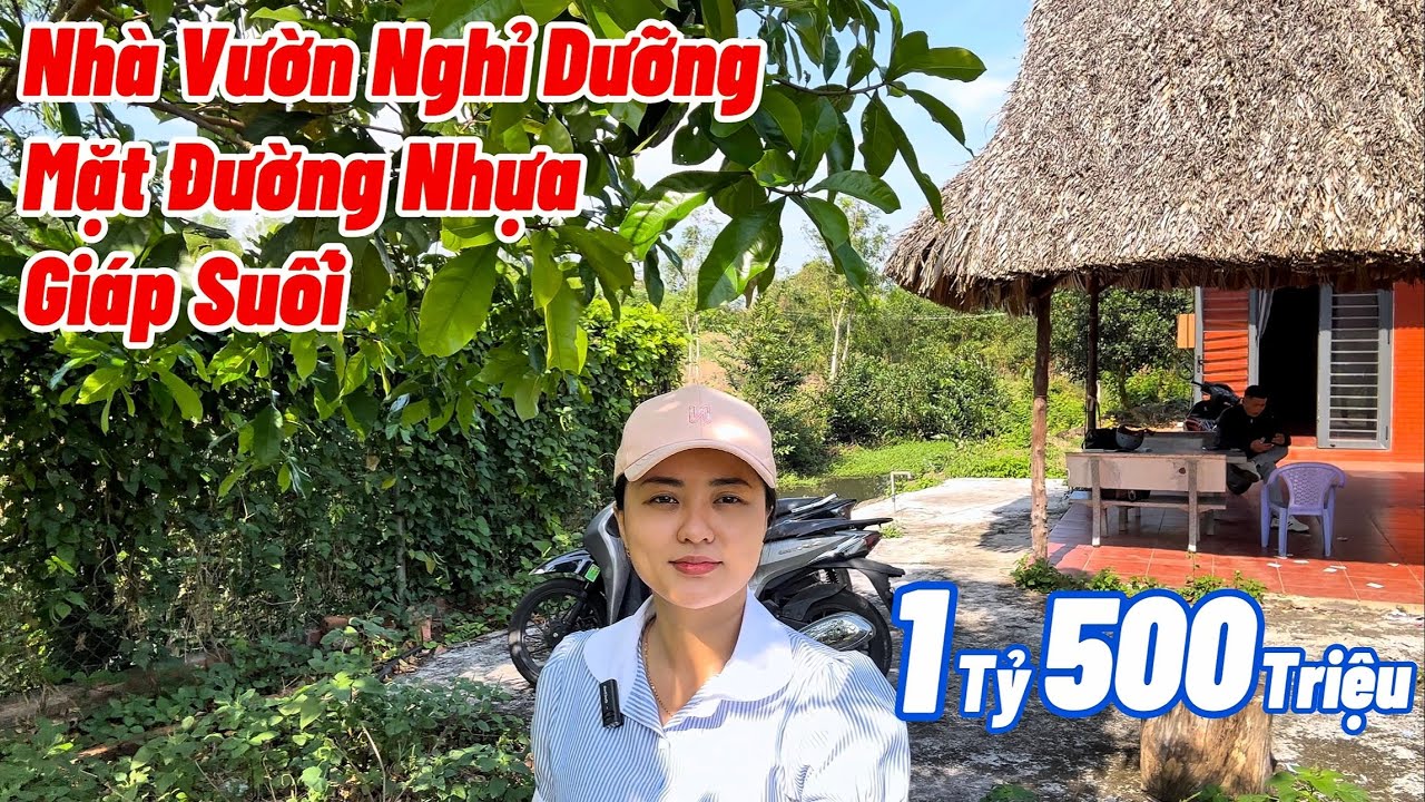 BĐS ĐỒNG NAI, GIẢM GIÁ, Bán Nhà Vườn Nghỉ Dưỡng Giáp Suối, Mặt Đường Nhựa Thông, Có Sẵn Điện Nước