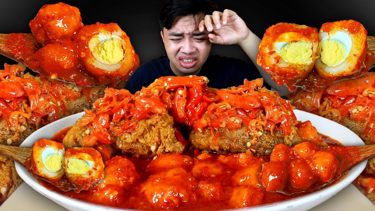 PERUT PANAS 🥵 MUKBANG CILOK MERCON KUAH LAVA PEDAS + AYAM GEPREK BENSU LEVEL 15