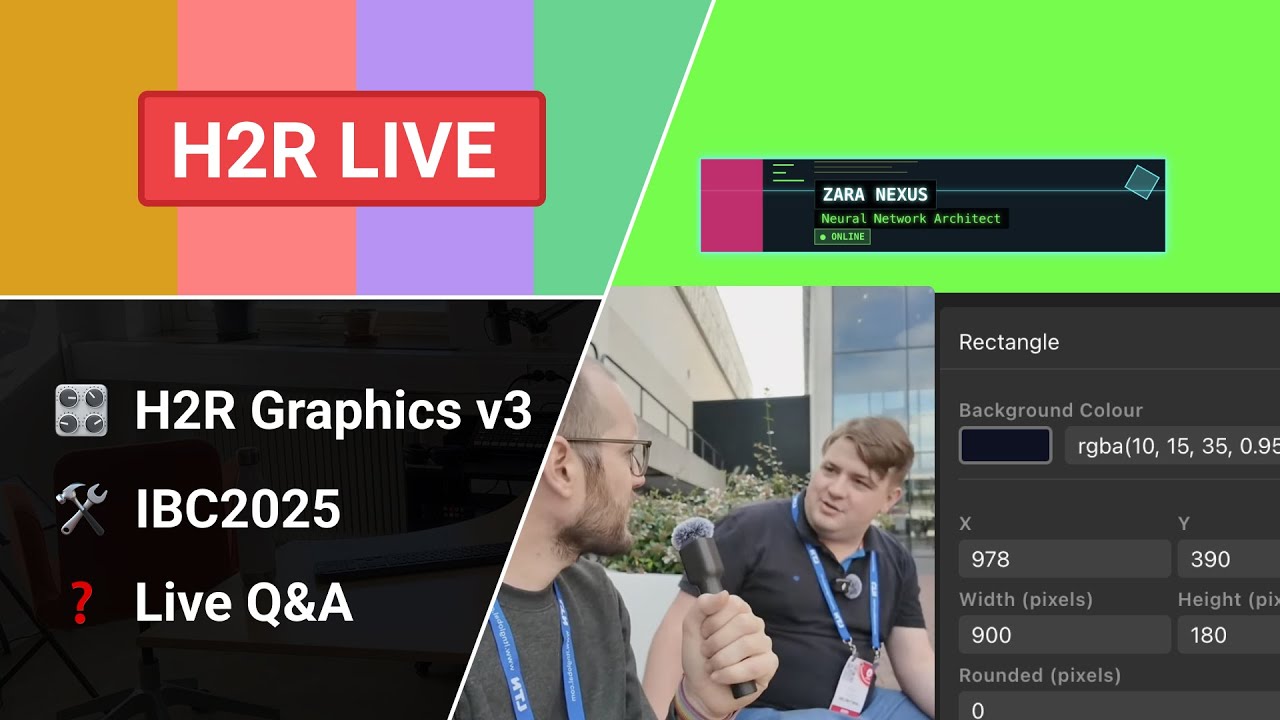 🔴 Прямой эфир — ПРЕДВАРИТЕЛЬНЫЙ ВЗГЛЯД на H2R Graphics v3 для IBC 2025 // H2R Live