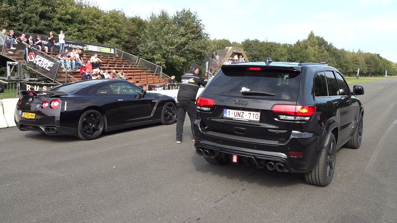 800HP Nissan GT-R R35 SpecV vs Jeep Cherokee Trackhawk