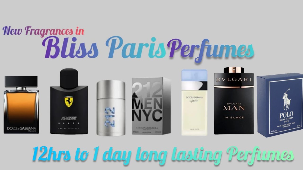 New Bliss Paris Perfumes | Signature Scents | Long Lasting Perfumes For Men | Inspired Perfumes